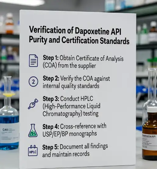 Step-by-Step Guide to Verifying Dapoxetine API Purity and Certification Standards